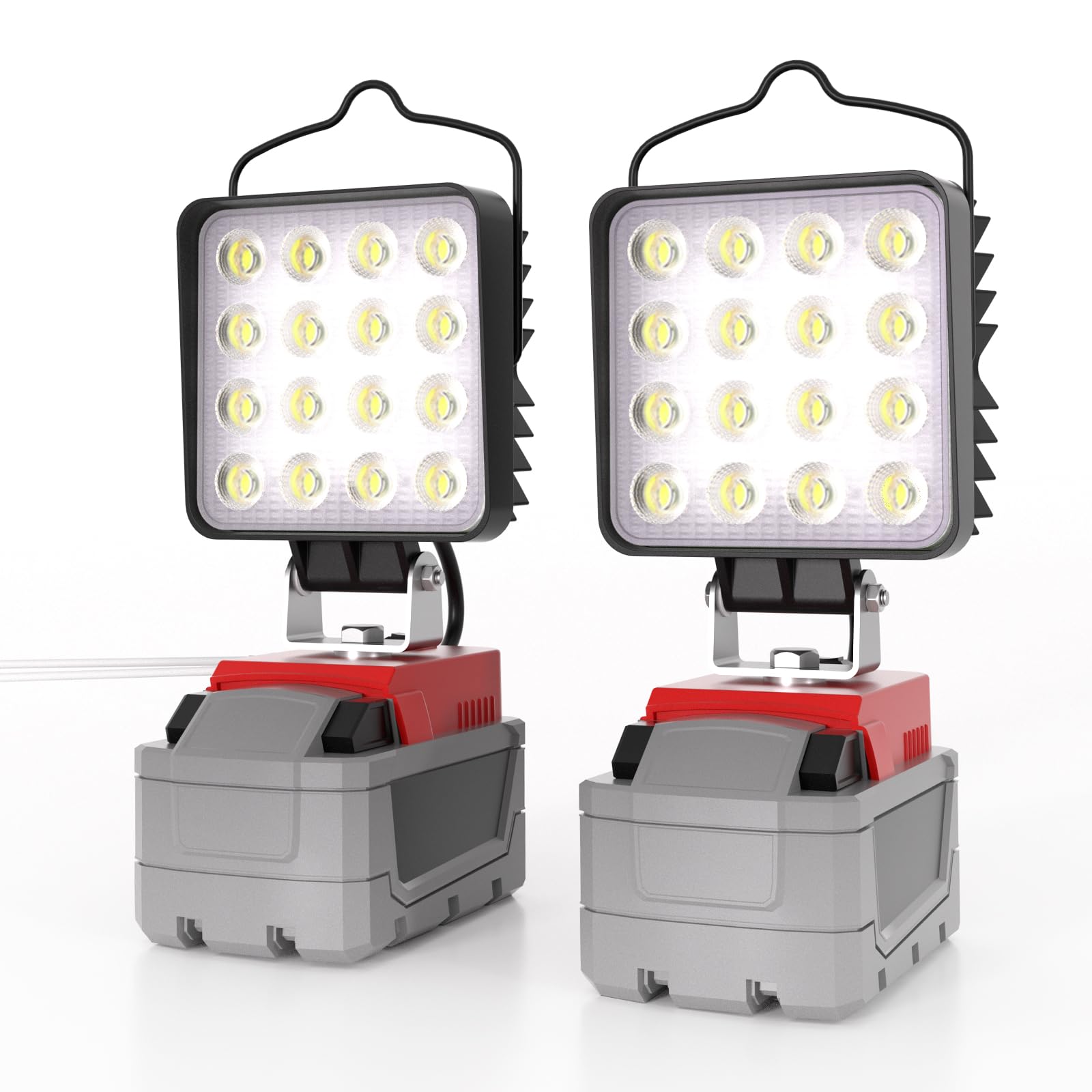 2 Pcs Cordless LED Work Light for Milwaukee m18 18v Battery, 132W