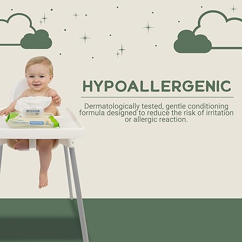 Miniatura 6 de Happy Little Camper Toallitas naturales para bebé con aloe vera y vitamina E hipoalergénicas sin fragancia sin cloro seguras para pieles sensibles