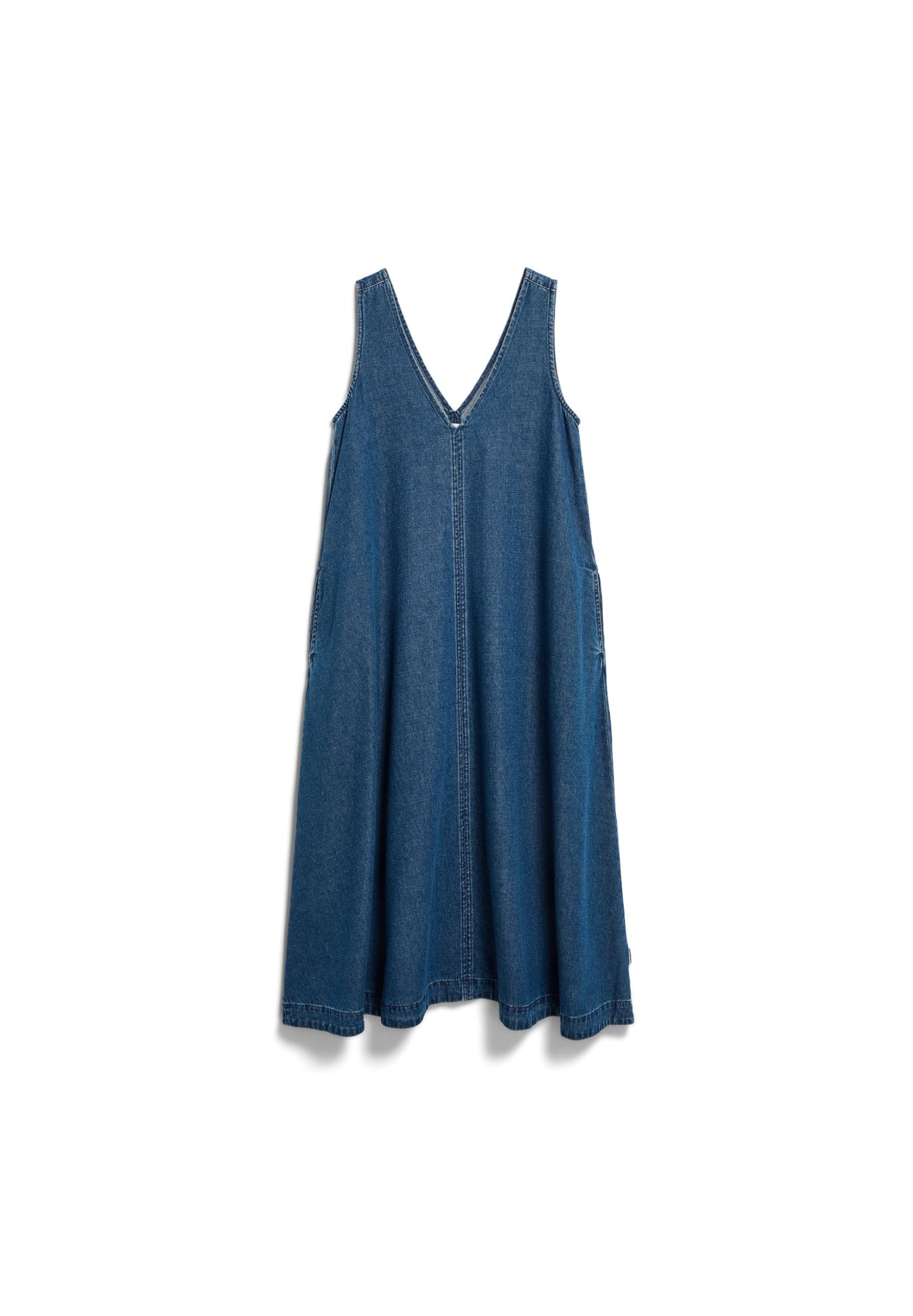 ARMEDANGELS Damen Jeanskleid aus Bio-Baumwoll Mix Denim V-Neck Loose Fit