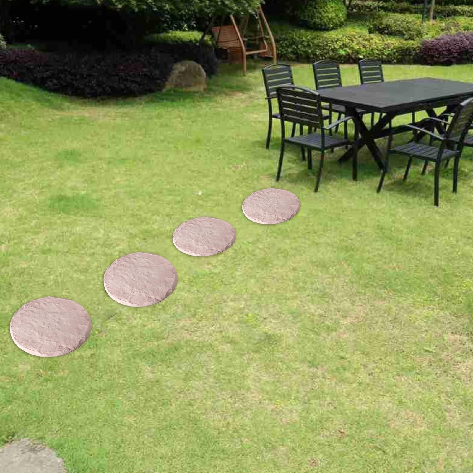 Pietre di lancio all'aperto - pavimentazioni per sentieri da giardino | lastre decorative a camminata | Design roccioso di grande imitazione, ornamenti in pietra resistente alle intemperie per paes