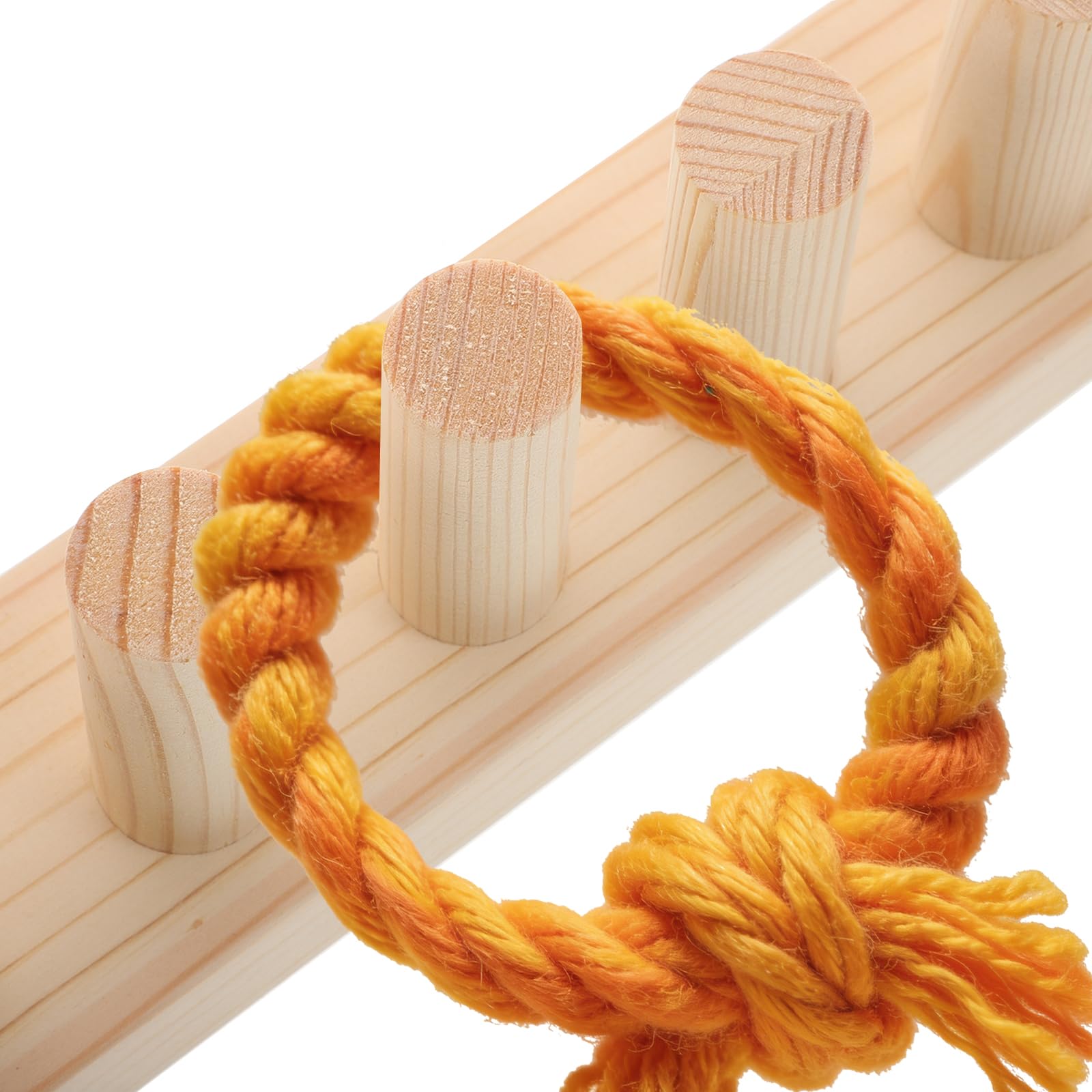 Tofficu Telaio per Maglieria a Mano in Legno Modulare 115x7 Cm, Set per Coperte a Maglia Grossa, Strumento per Tessitura DIY per Principianti e Laboratori Creativi a Casa e Scuola