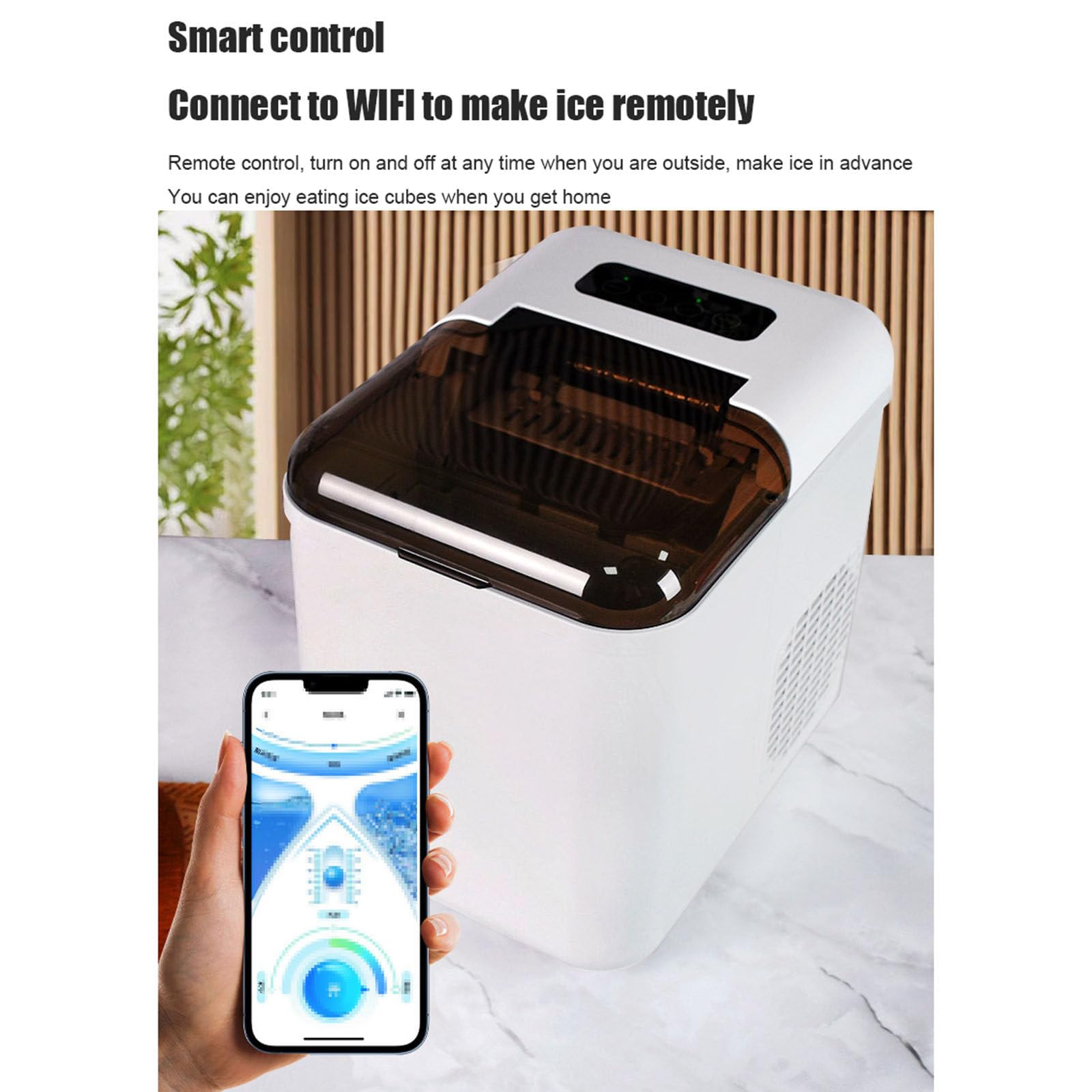 Generico Macchina per Il Ghiaccio – Macchina Portatile da banco per cubetti di Ghiaccio con Funzione autopulente – Produce 9 cubetti di Ghiaccio in 6-8 Minuti – Ideale per casa, Cucina, Ufficio o Bar
