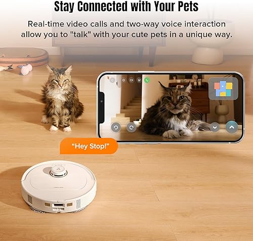 Miniatura 6 de roborock Qrevo MaxV Robot aspiradora y trapeador, diseño FlexiArm, relavado y relavado con agua caliente, secado automático, vaciado automático,