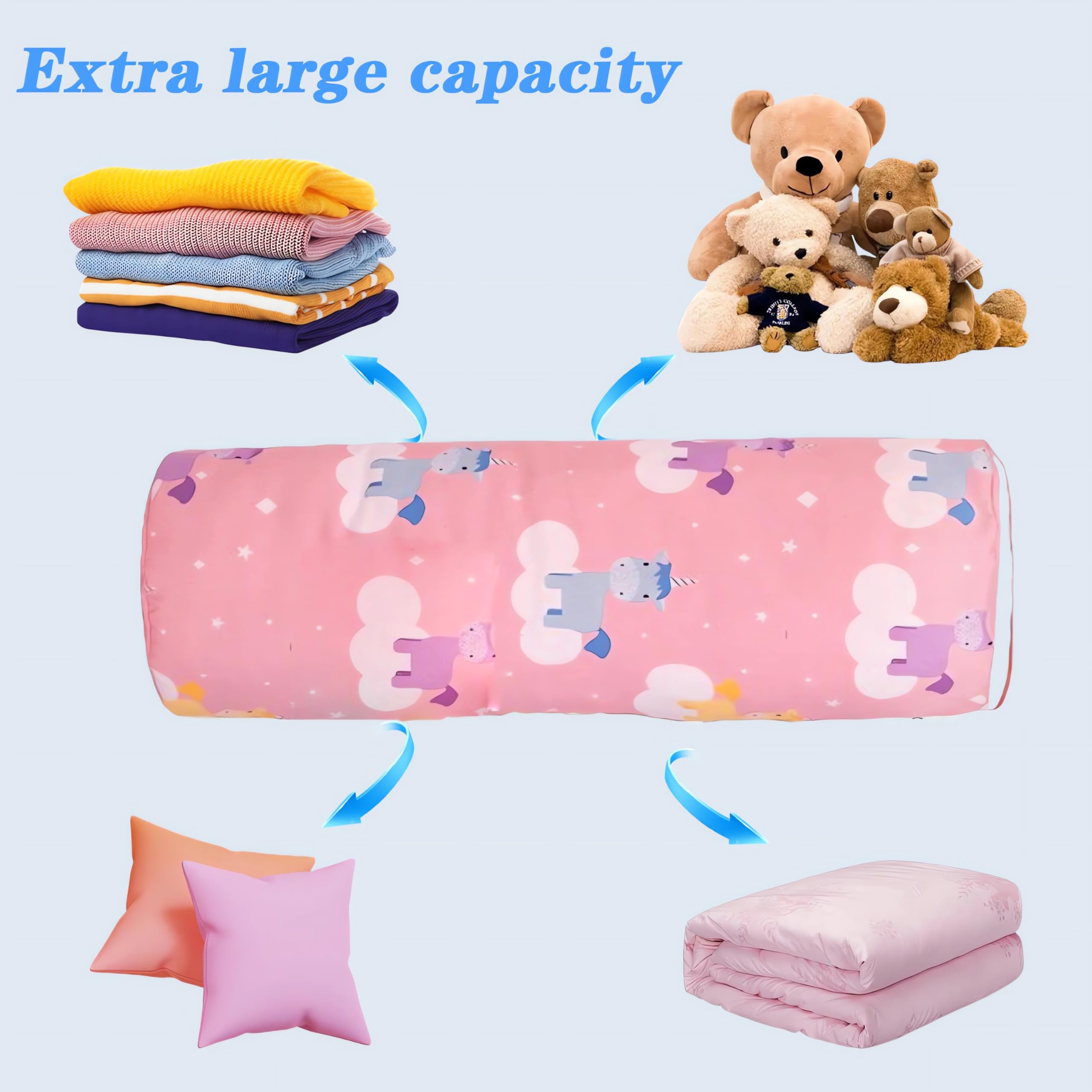 Sacchi a Fagiolo/Fodera per pouf cilindrica, Contenitori a Colonna Per Giocattoli Di Peluche, Oggetti e Sedili Per Bambini, Ragazzi e Ragazze, Telo Da Vela, Divano Per Bambini (Non Imbottito) (C)