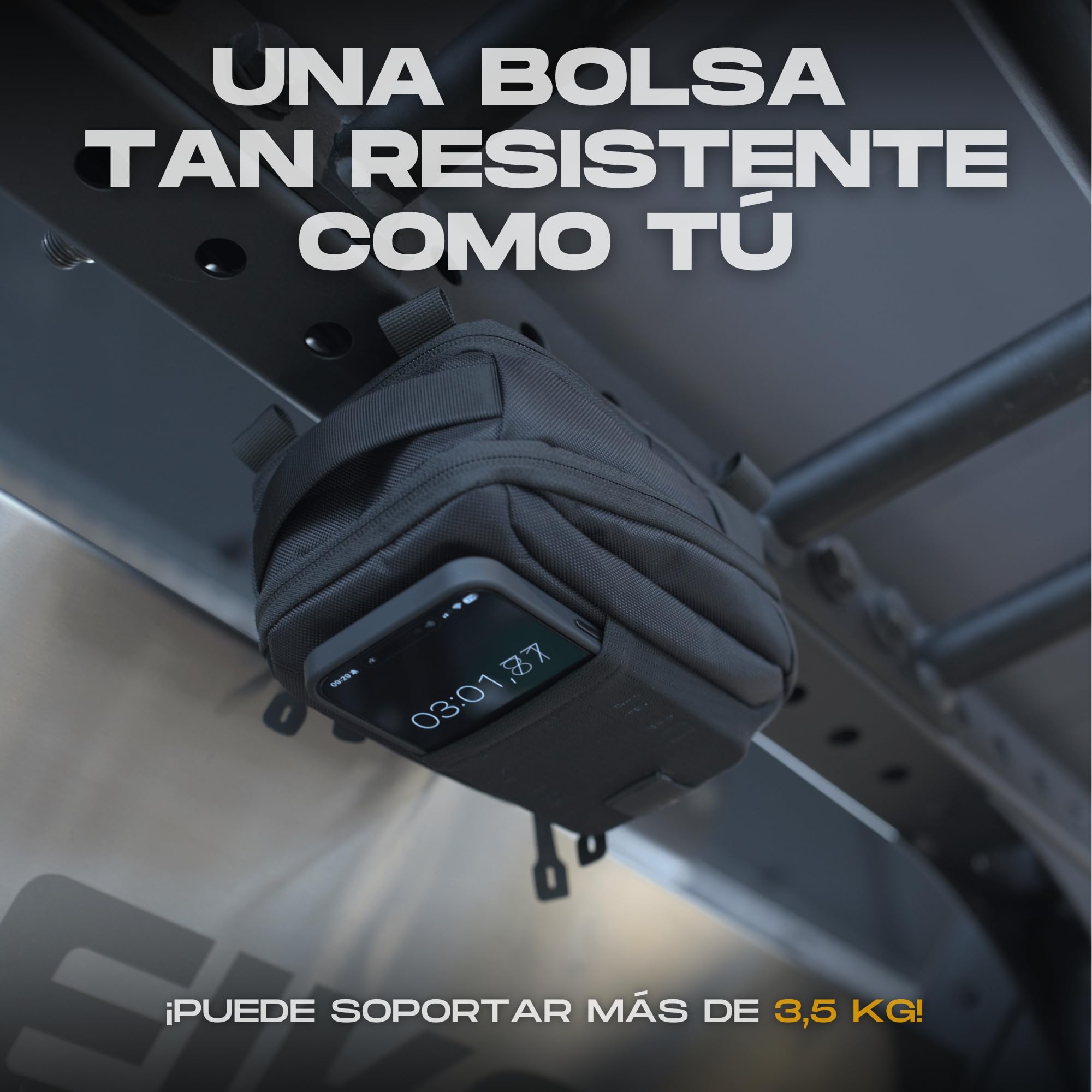 Bolsa de Deporte magnética – Riñonera Deportiva Unisex con 2 Compartimentos con Cremallera, Bolsillo para móvil y Llaves, Correa Ajustable, Repelente al Agua – Gimnasio, Fitness, Viajes