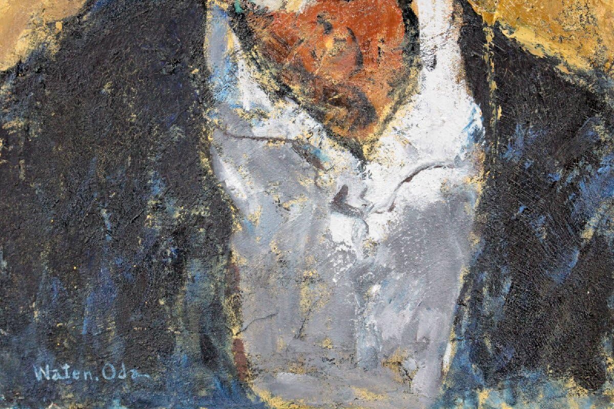 Amazon.co.jp: 小田和典『老人』油彩画真作保証 絵画 - 北海道