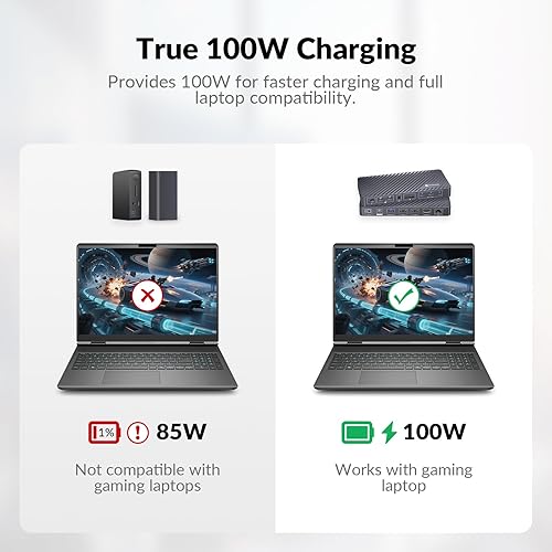 Miniatura 3 de Estación de acoplamiento de acceso AV 3 monitores, pantalla única de 8K a 30Hz, pantalla triple 4K (2DP/1HDMI), base USB-C con carga de laptop