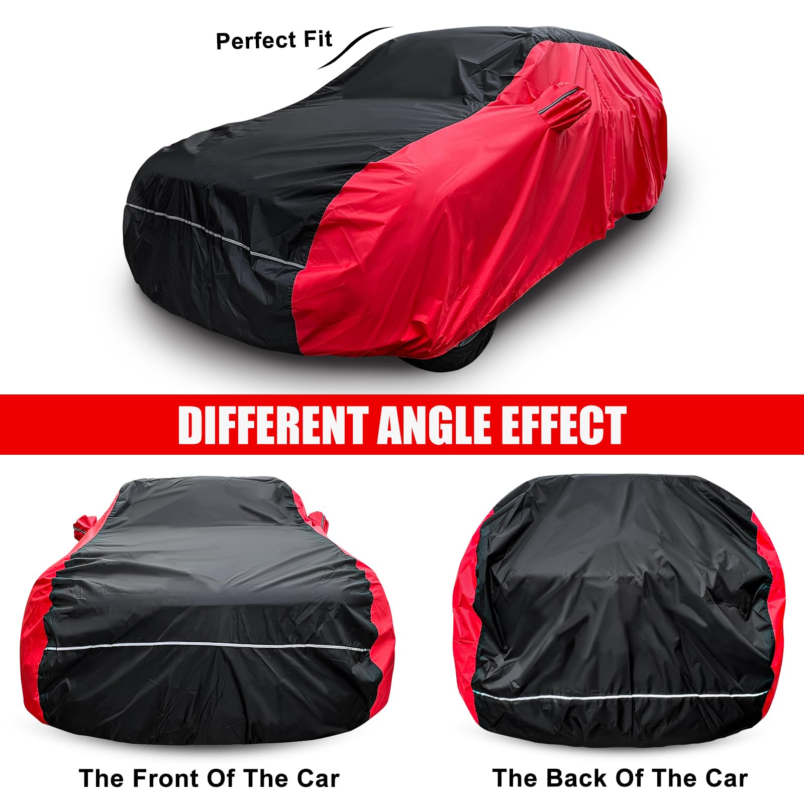Autohoes, waterdicht, autohoes, autohoes, winter- en zomer, voor garage, stofbescherming tegen regen, zon en stof, met opbergtas (voor sedan 450 tot 470 cm