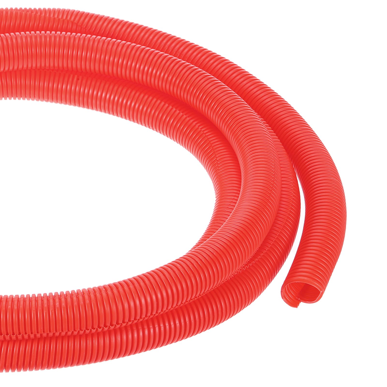 DMiotech 3meter Wire Loom Split Tubing 19mm, Cord Protectors from Pet Flexible Conduit Cable Management for Office, Home, Garden, Red