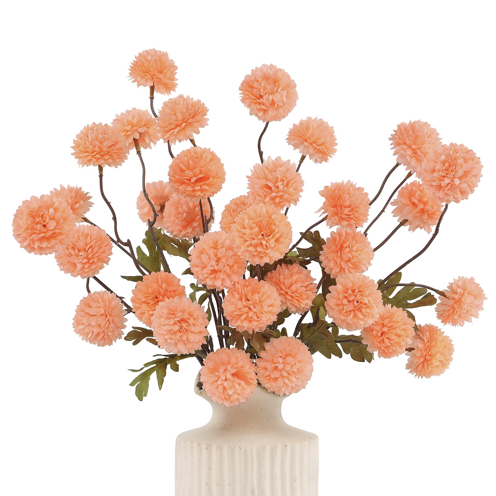 Fleurs artificielles haut de gamme en soie couleur Peach Fuzz réaliste