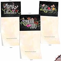 Vista 3 de The Best Card Company - 10 tarjetas de agradecimiento surtidas con sobres, juego surtido de tarjetas de agradecimiento de 4 x 5.12 pulgadas - tiza