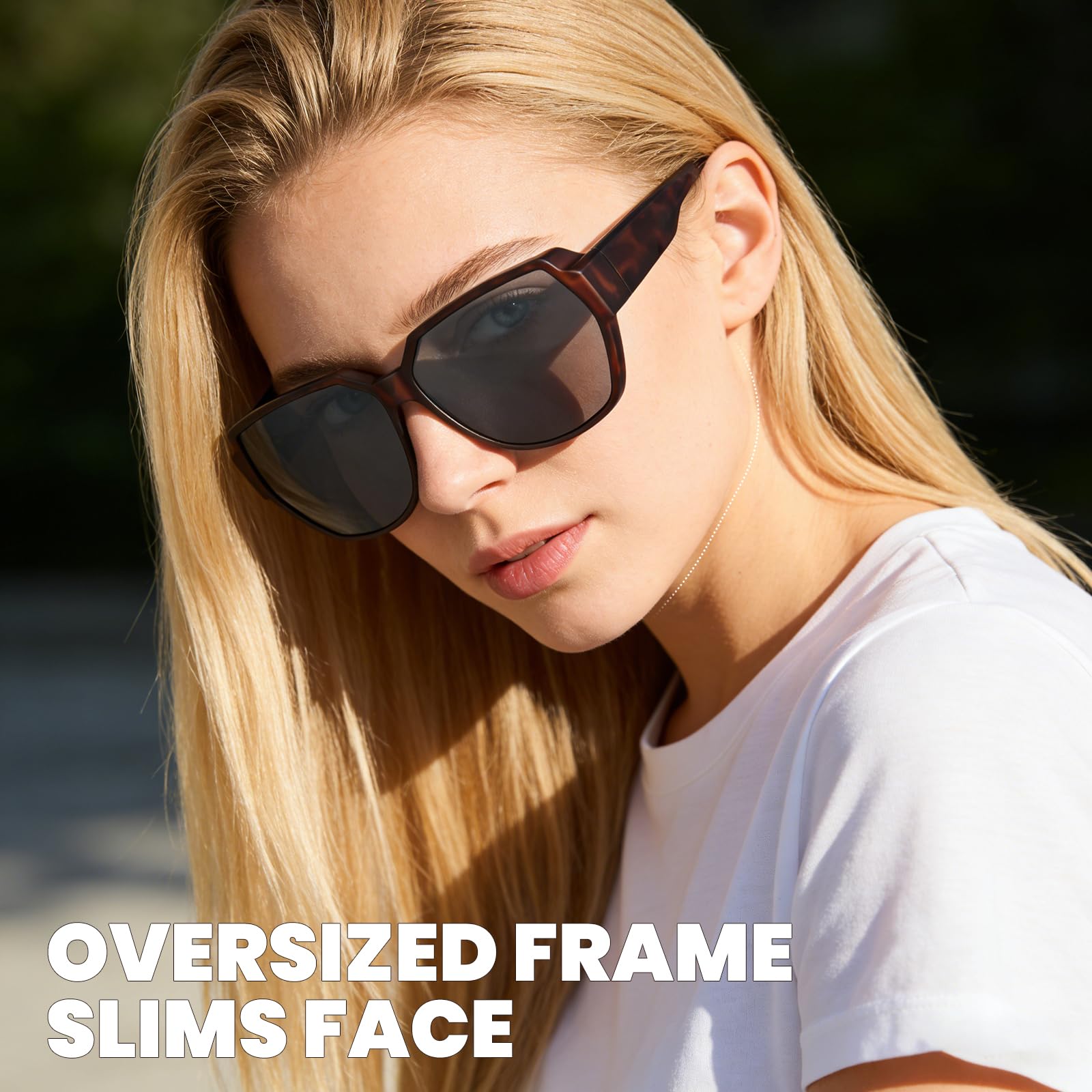 THUNY Lentes de sol polarizados para hombres y mujeres, lentes de sol de gran tamaño, protección UV400 para pesca y conducción
