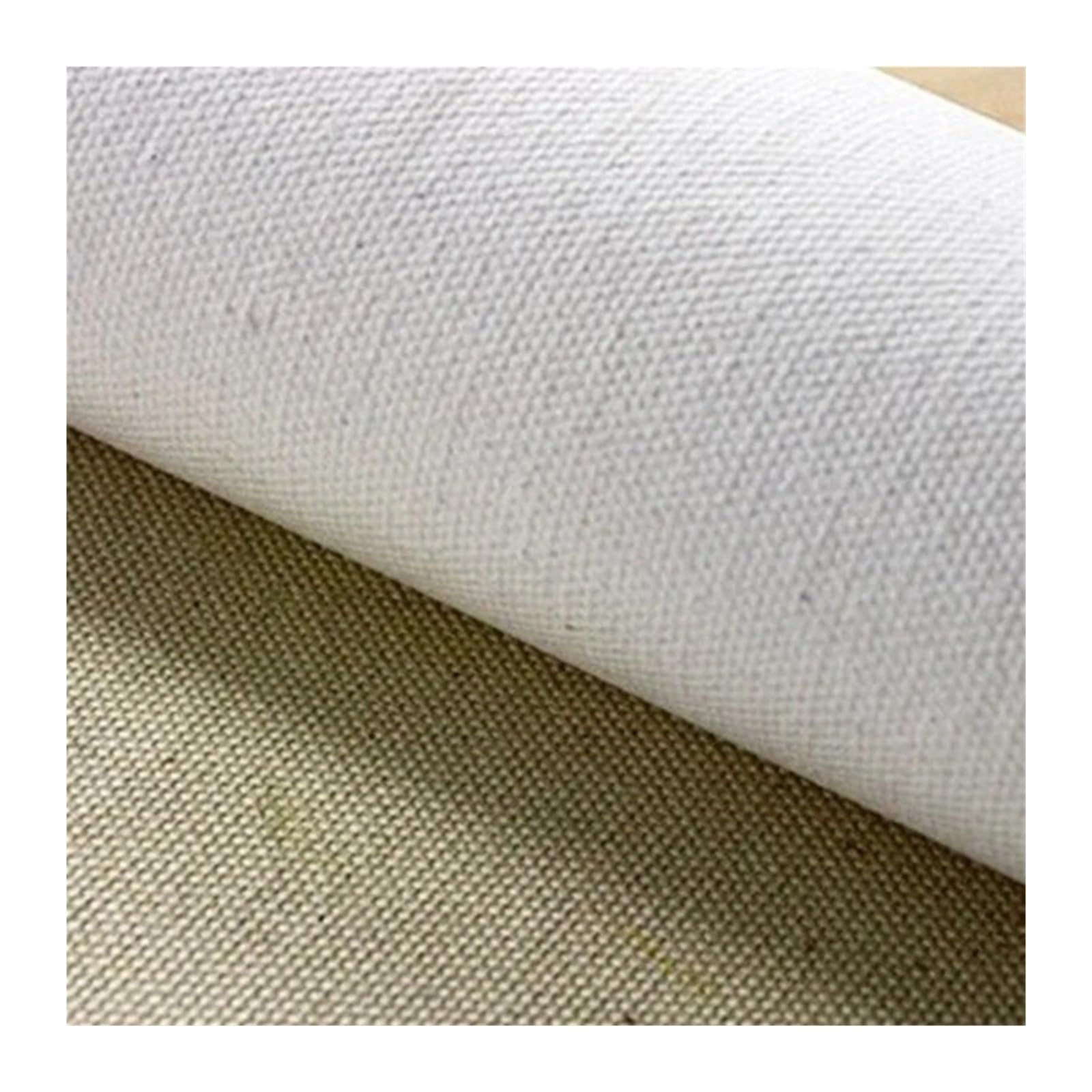 Lienzo en rollo de lona blanca con mezcla de lino para pintura al óleo de 28cm de ancho