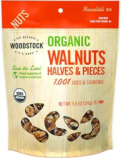 Woodstock Organic Walnuts Halves and Pieces, 5.5 oz (Packaging May Vary)