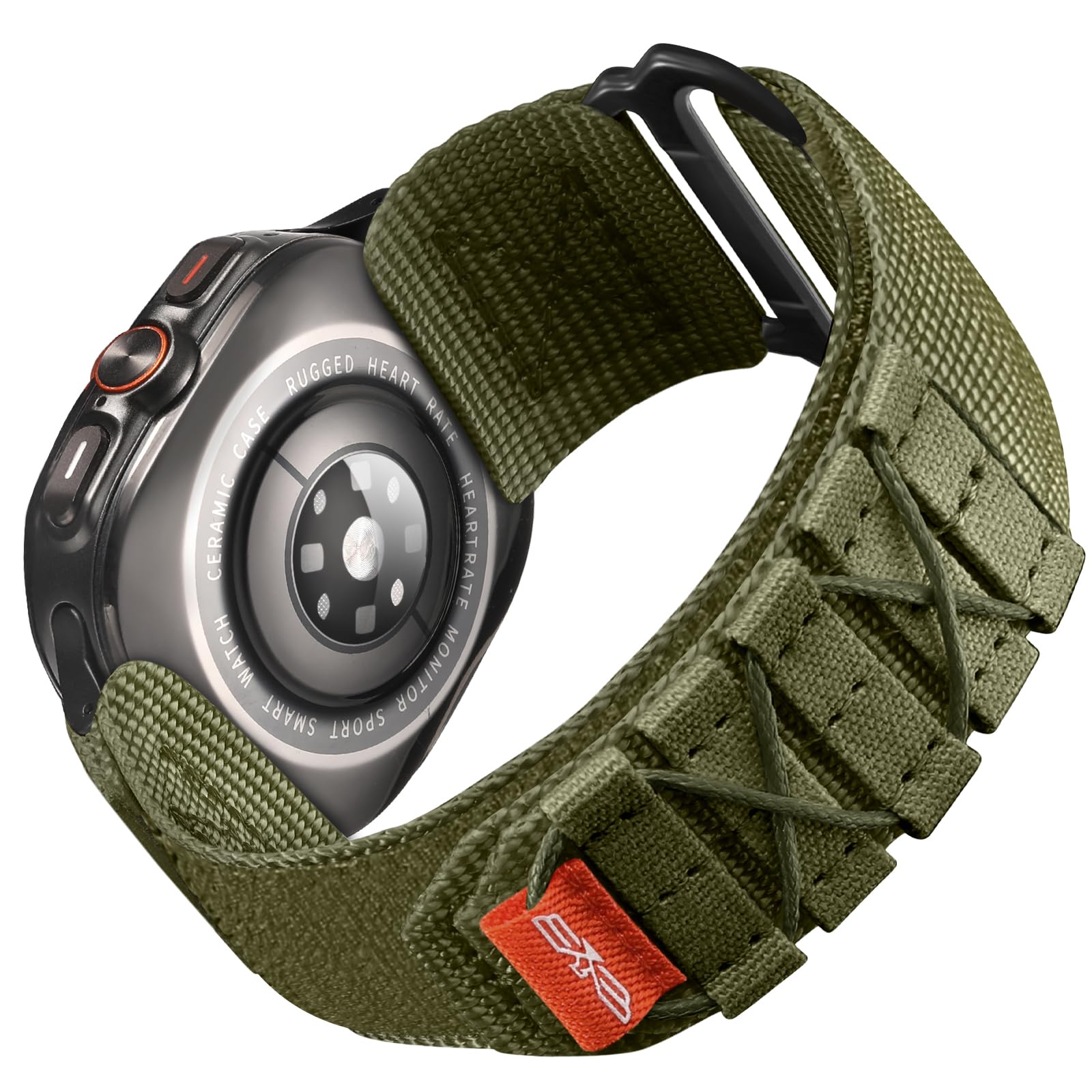 Bandletic Compatible con Correa Samsung Galaxy Watch Ultra 47mm para Mujeres Hombres, Correas de Recambio Ajustables de Nylon Sport, Suaves y Transpirables para Galaxy Watch Ultra 2024, L/Verde