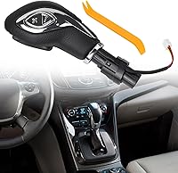 KAKSEY Chrome Automatic Gear Shift Knob w/Button for Ford Escape Fusion 2013-2016, Transit 2015-2020, Replaces DG9Z-7213-EA