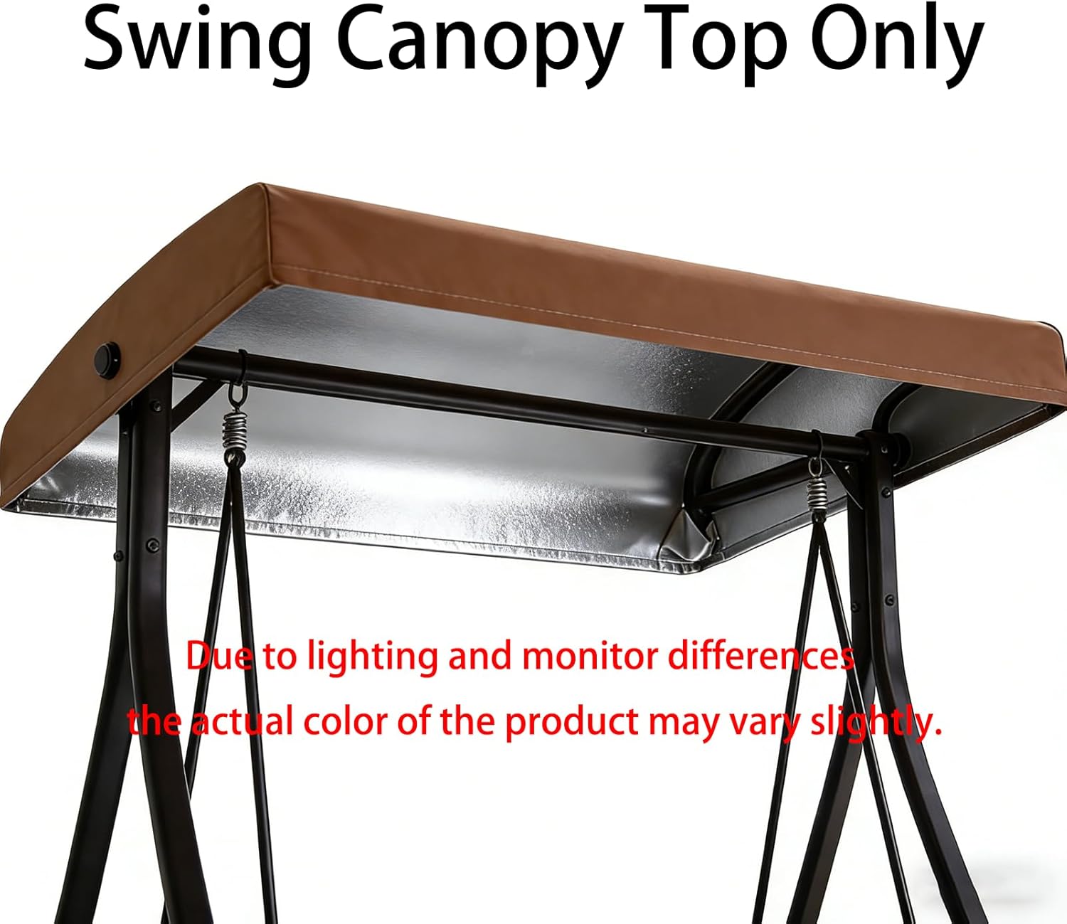 Outdoor Swing Canopy Replacement Top Cover, 420D All Weather Protection UV Waterproof for GCS00229C / GSS00132D Outdoor Swing,Swing Canopy Replacement Top Cover (Beige)