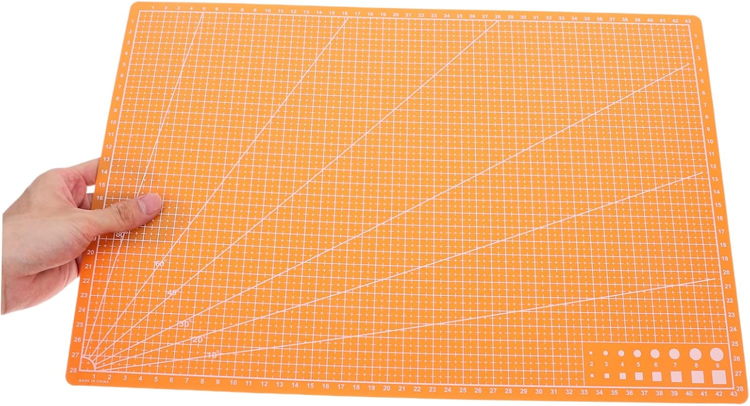 Uonlytech Self Healing Double Sided Cutting Mat for Sewing Quilting Craft Projects Lightweight Portable PP Material with Gridded Surface for Fabric and Scrapbooking