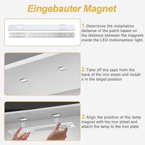 Miniatura 4 de Luces para debajo del gabinete, luz con sensor de movimiento mejorado, control remoto para interiores, 3 modos de luz, atenuación continua, luces