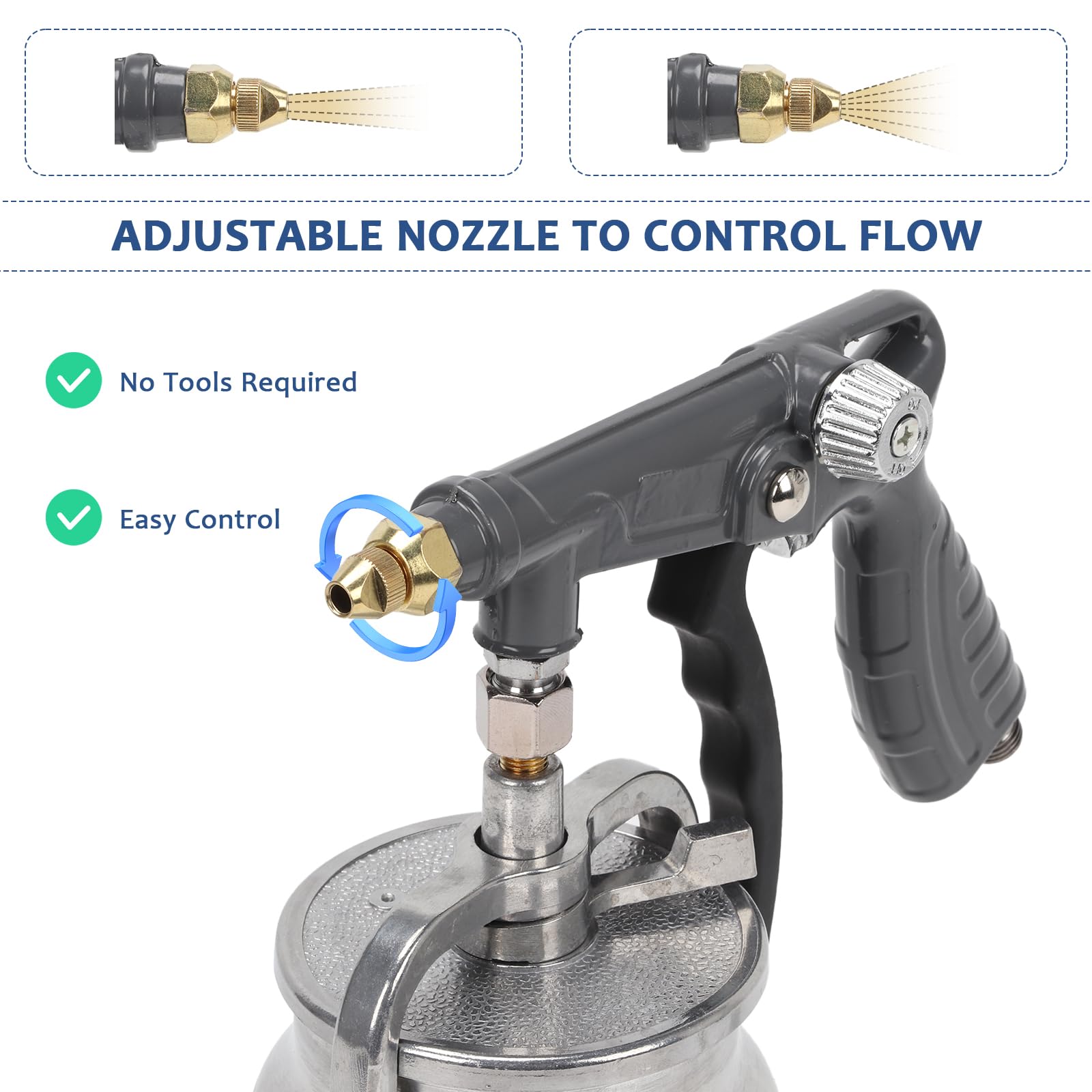 Juego de pistolas protectoras para el suelo del coche, con ventosa, manguera de pulverización recta para revestimiento de chasis de camión, protector de goma