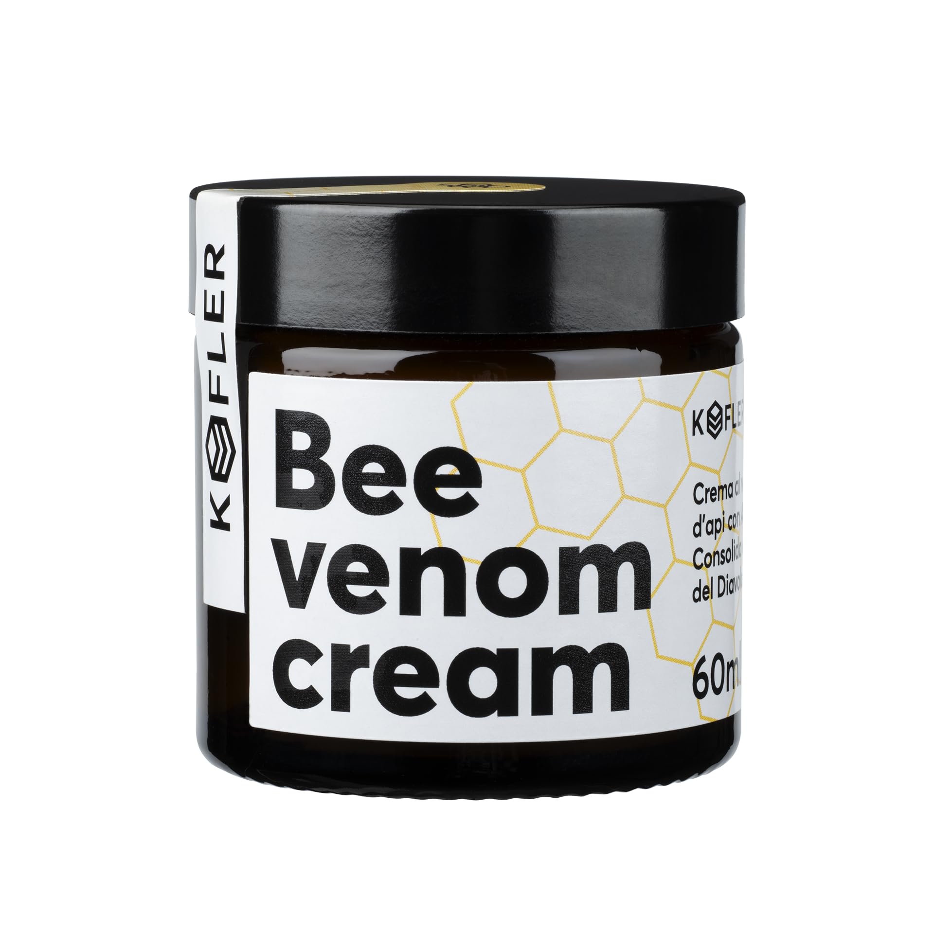 KOFLER Crema al veleno d'api ad alto dosaggio con arnica, consolida maggiore e artiglio del diavolo - cosmetico naturale di alta qualità proveniente dall'Alto Adige, 60 g