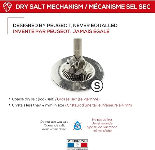 Miniatura 3 de Peugeot - Molinillo de sal manual Paris u'Select - Molinillo ajustable - Madera de haya, acabado grafito