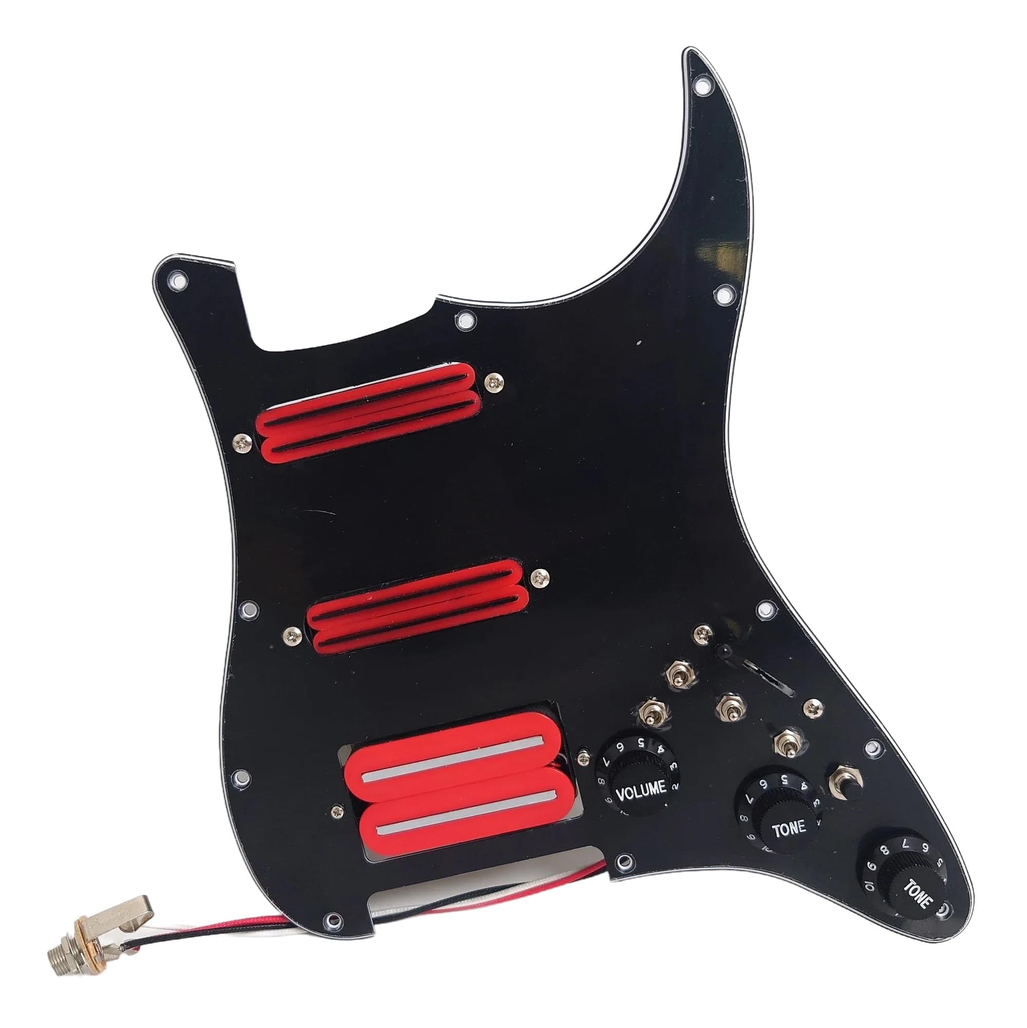 Pickup Per Battipenna Pre-cablato Battipenna Caricato Precablato SSH | Con pickup Humbucker a bobina divisa per parti di ricambio per chitarra elettrica(3/4)