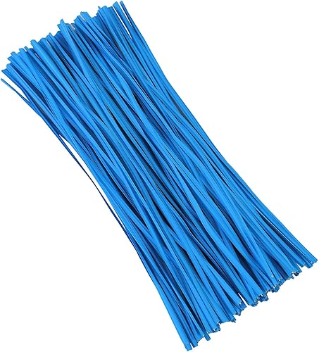 Miniatura 4 de 300 lazos de plástico azul de 6 pulgadas, bridas para cables, para bolsos, herramientas de jardinería