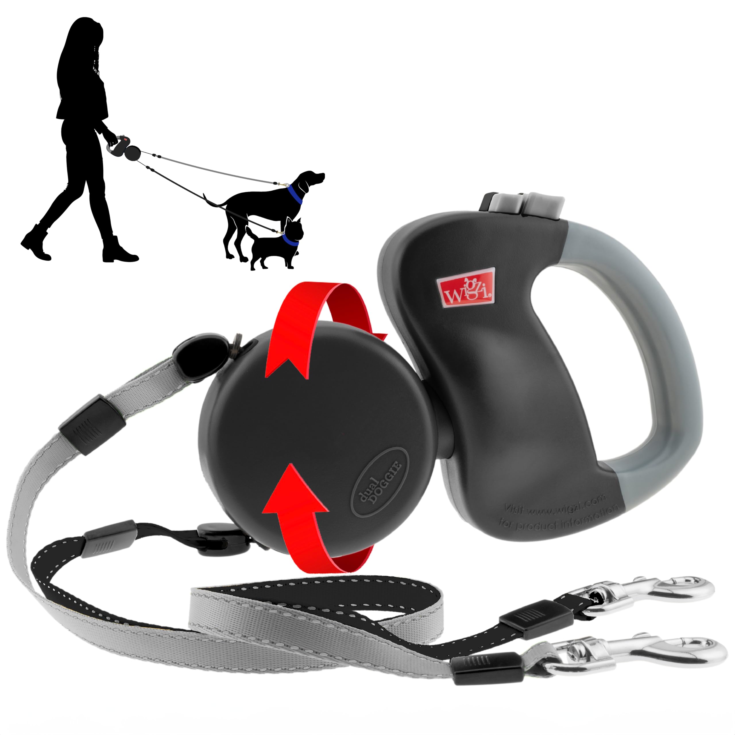 WIGZI Dual Retractable Leash