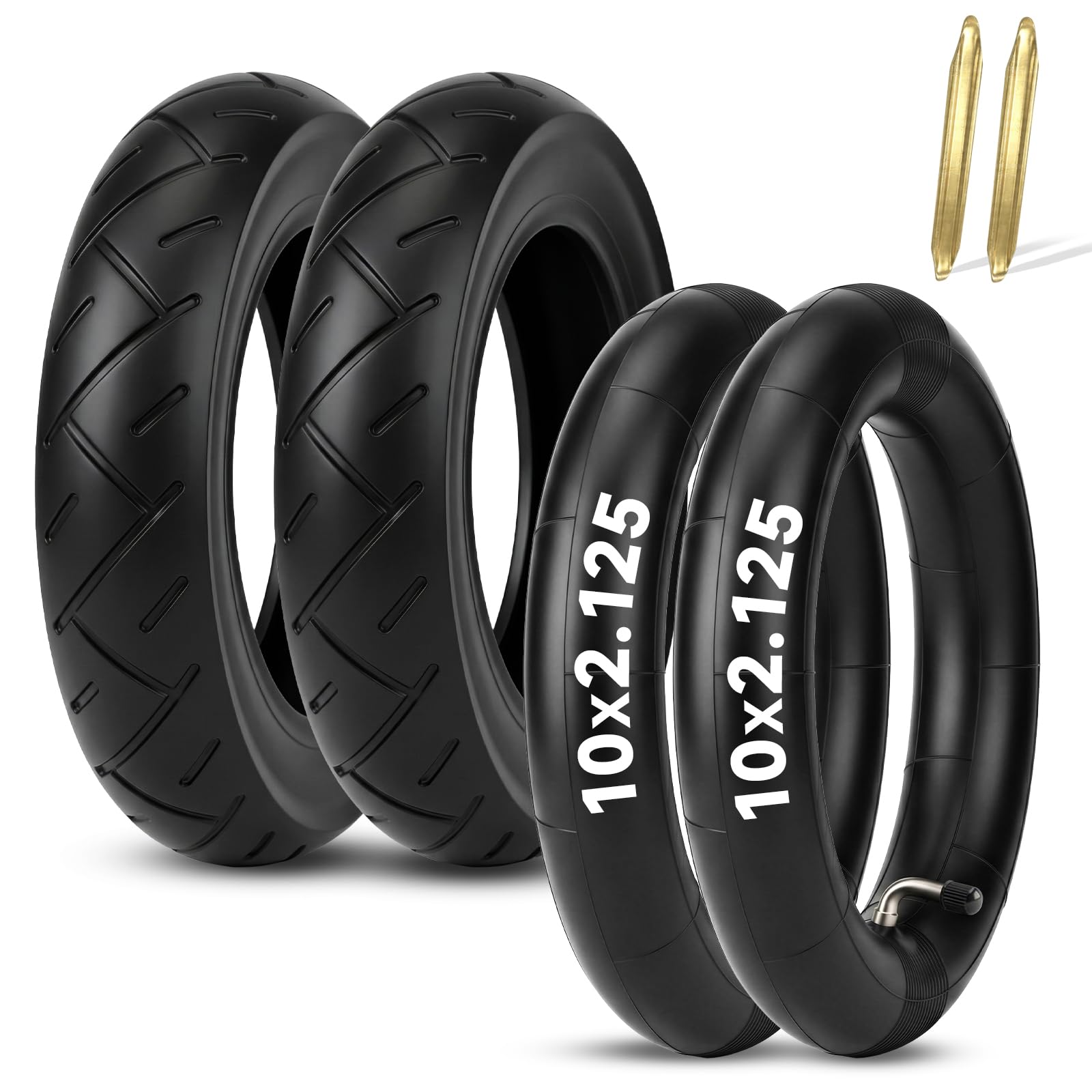 View 1 of EMERK 10x2.125 Scooter Tire & Tube Set