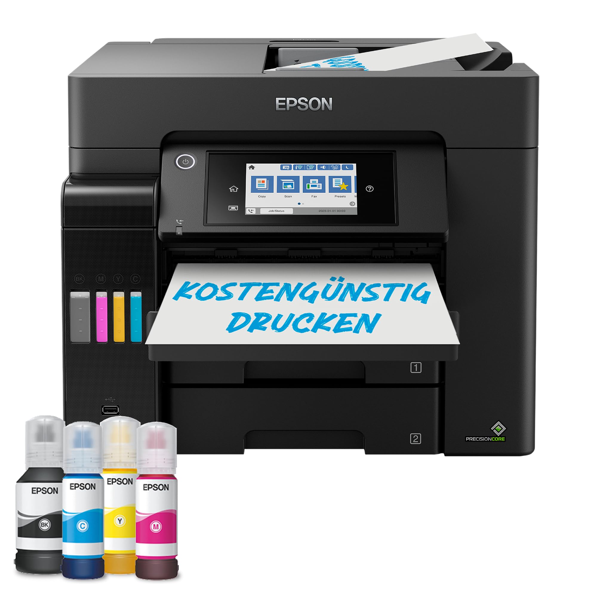 EcoTank ET-5850 DIN-A4-Multifunktions-Wi-Fi-Tintentankdrucker mit Fax