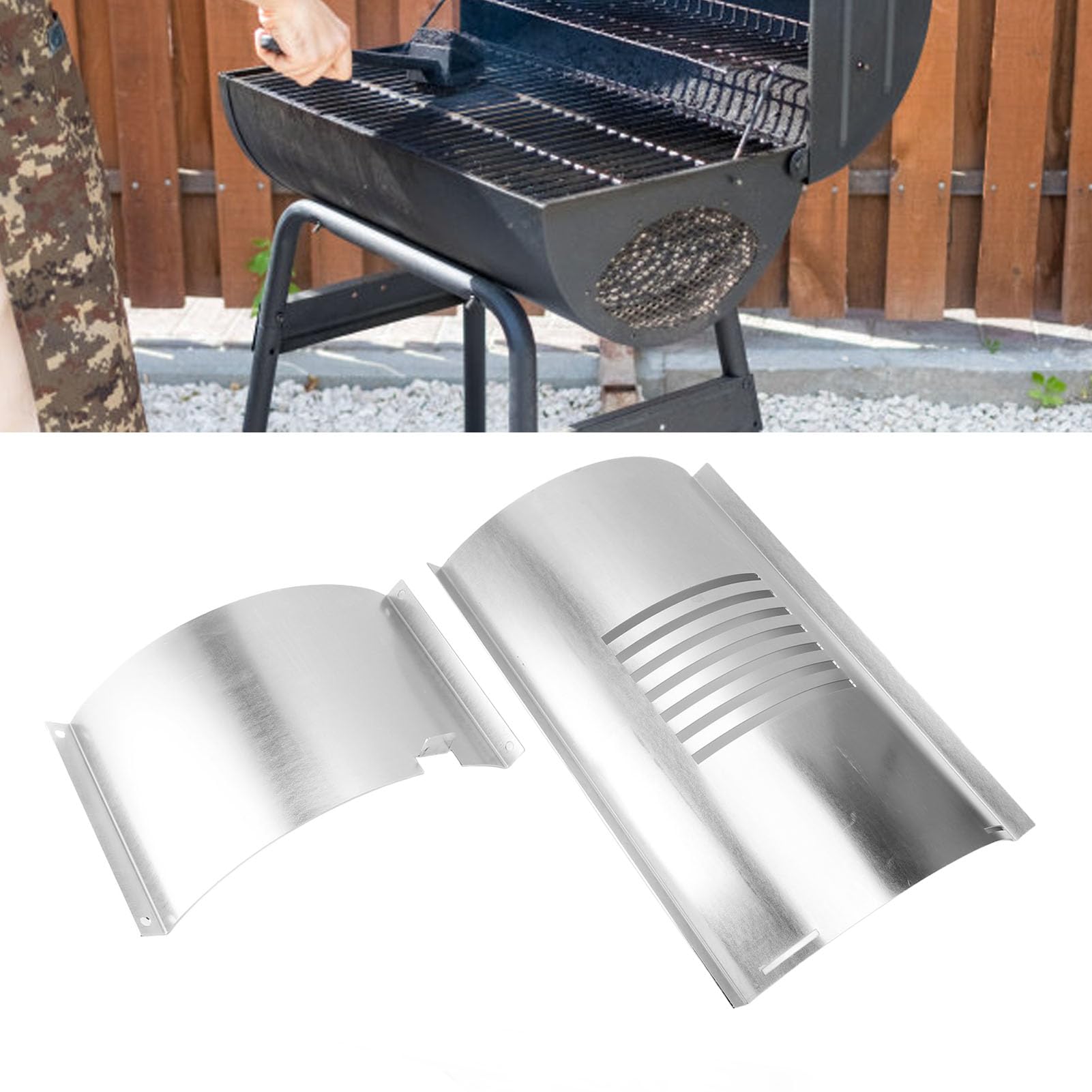 Kit per Polli da Carne a Fiamma da 2 Pezzi, Parti di Ricambio per Griglie Resistenti Al Calore con Barra di Regolazione per Polli da Carne a Fiamma per Barbecue All'aperto