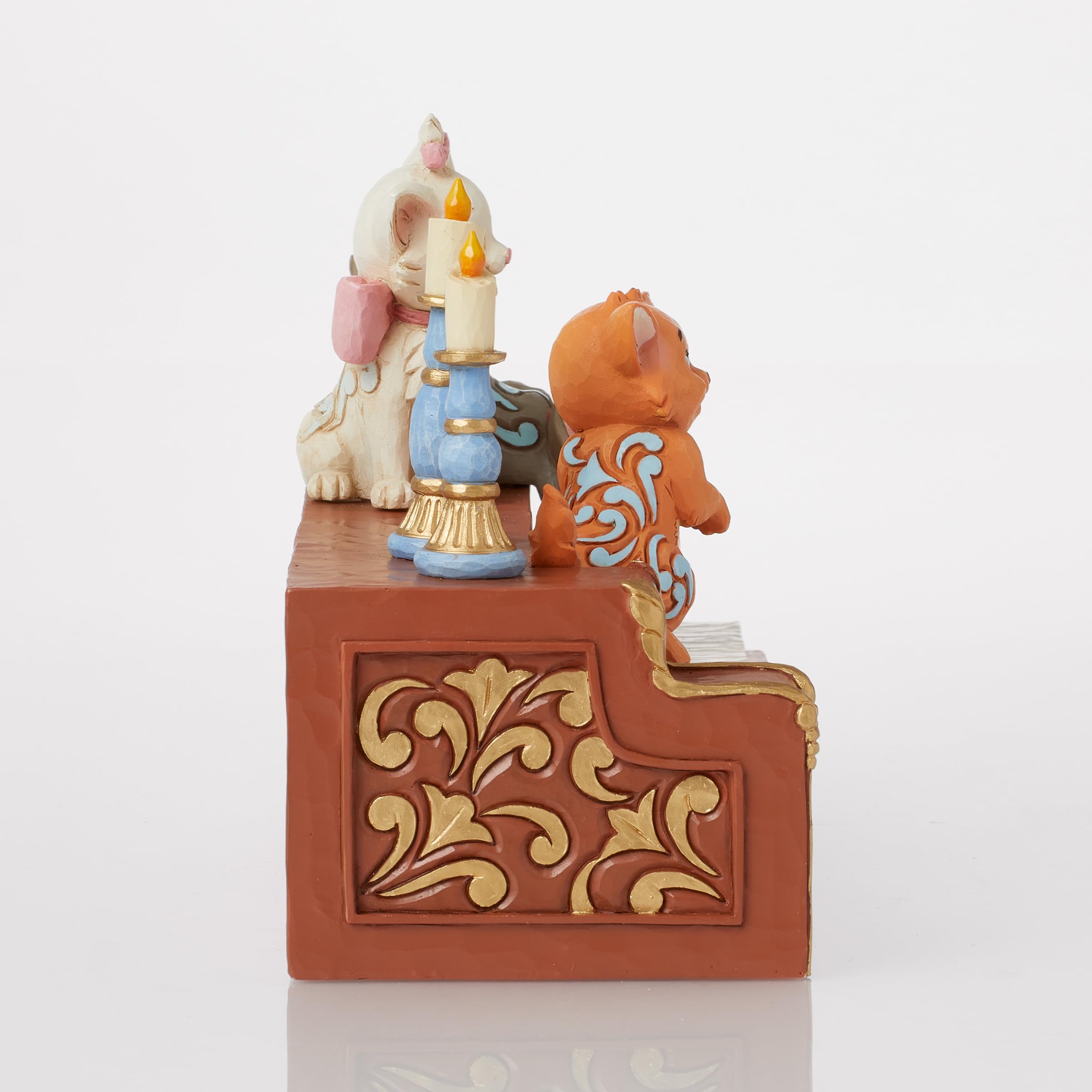 Enesco Disney Traditions Collection by Jim Shore - Statuetta decorativa in resina dipinta a mano, motivo: gattini degli Aristogatti, 12 cm