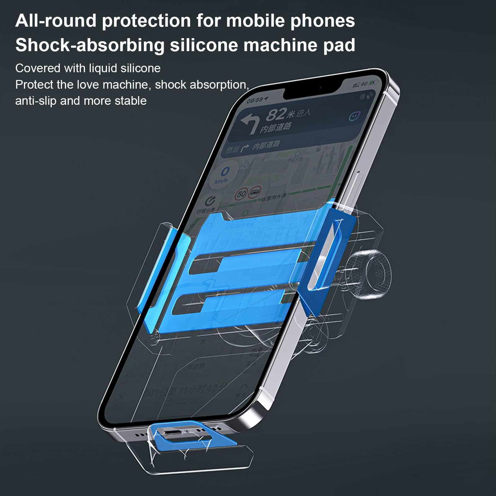 Supporto Telefono Moto Zorq – Regolabile, Girevole 360° In Alluminio Per Manubrio Scooter E Bici
