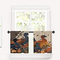 Vista 88 de Maritime Ocean Cafe Curtains,Anchors Nautical Art Blackout Tier Curtain Multilayer Polyester Short Kitchen Drapes 2 Pack 26X24 Inches Anclajes