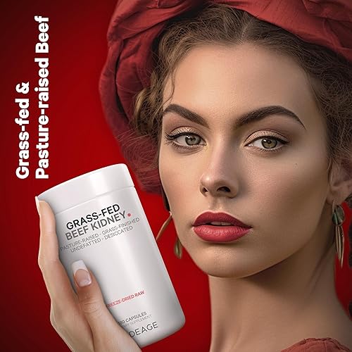 Miniatura 4 de Codeage Suplemento de riñón de carne de res alimentada con pasto – Liofilizada, no desgrasada, desecada, dieta de glandulares de riñón de carne