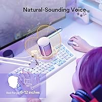 Vista 8 de Micrófono USB para juegos MAONO con cancelación de ruido, micrófono para computadora PC con brazo articulado, luz RGB, silencio, ganancia, micrófono