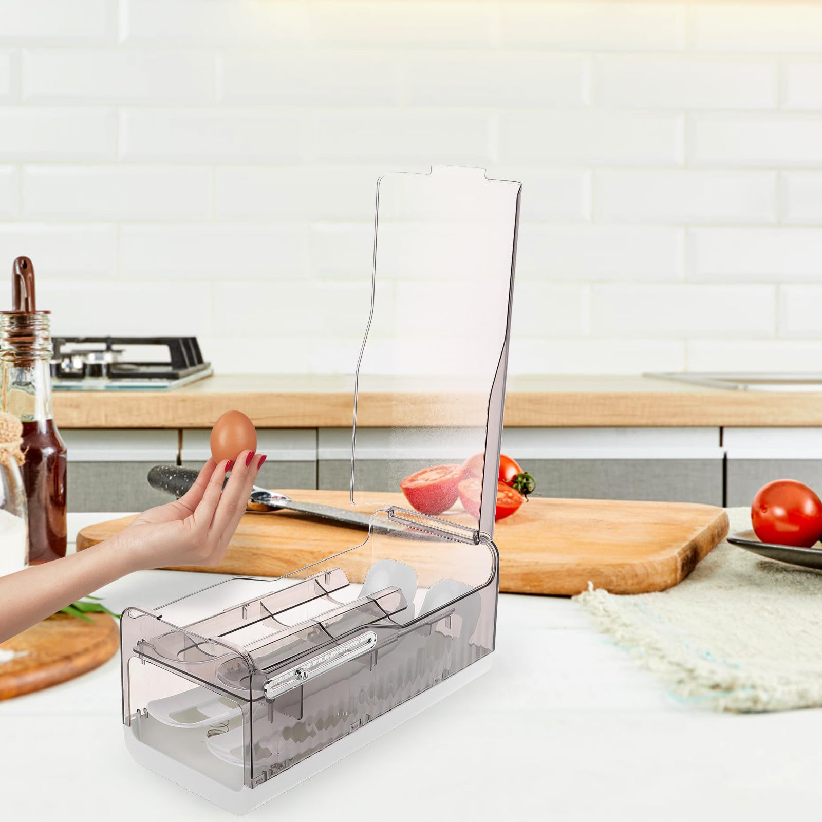 Organizador de Huevos para Refrigerador Material Pp, Diseño que Ahorra Espacio y Maximiza Almacenamiento Nevera