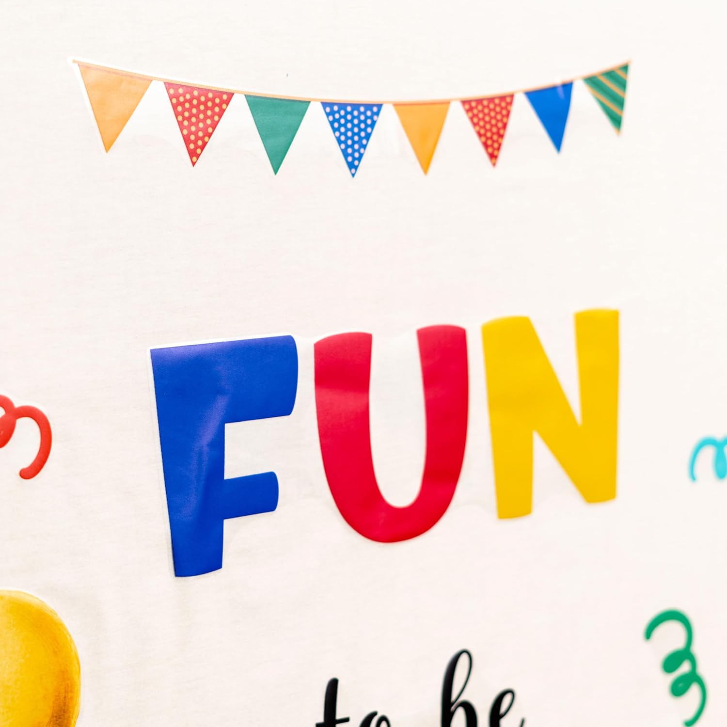 Fun to Be One Wall Decal - Colorful Watercolor Balloons Sticker,Its Fun to Be One Birthday Decorations for Girls Boys,1st Birthday Party Backdrop Decor (to be Fun Decal)