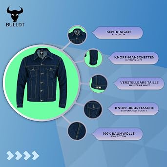 BULLDT Denim Jacket Motorcycle Jacket Trucker Jacket