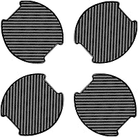 Vista 1 de Pegatina Protectora de Copa de Manija de Puerta de Auto de TPU Tipo Fibra de Carbono, Protector de Pintura de Puerta Auto, Películas de Protección