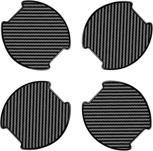 Pegatina Protectora de Copa de Manija de Puerta de Auto de TPU Tipo Fibra de Carbono, Protector de Pintura de Puerta Auto, Películas de Protección