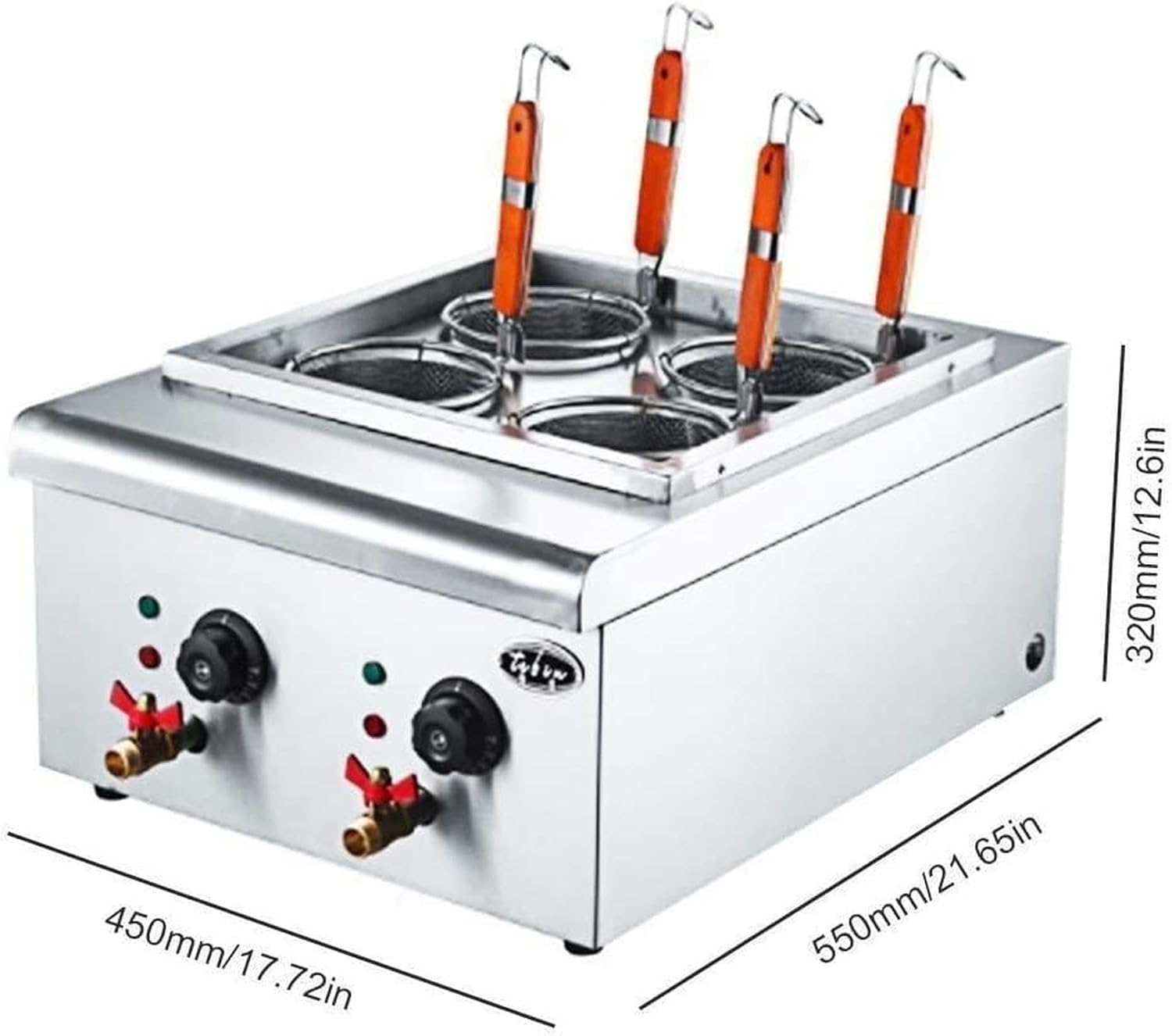 Pasta Cooker, Commercial Noodle Maker, 4 Holes Electric Noodles Cooking Machine, Stainless Steel Spaghetti Maker Kitchen Tool-1