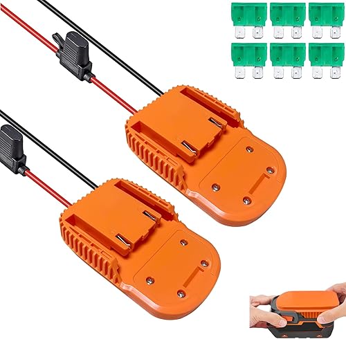 2 unidades de adaptador de bricolaje para Ridgid AEG 18V Hyper Battery Dock Conector de alimentación para DIY Rc Toy Car Truck, bicicleta eléctrica,
