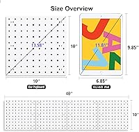 Vista 2 de 4 Piezas Paneles de Tablero Perforado, Soporte de Pared de Tablero Perforado ABS Blanco, Fácil Instalación para Sala de Manualidades, Garaje
