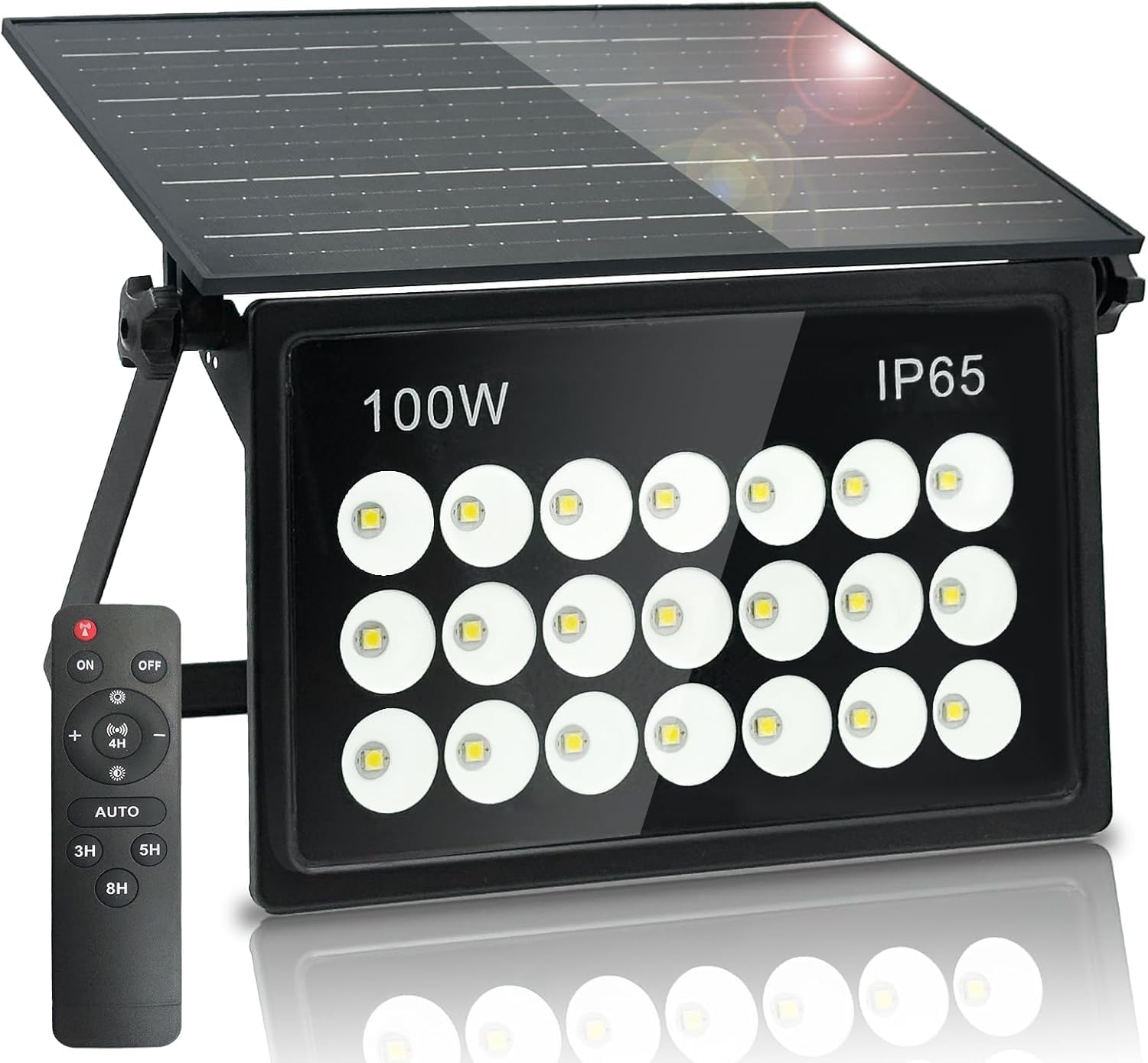 Indmird 100W Solar Security Lights Outdoor