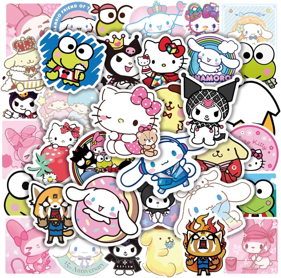 Daina 100PCS Cute Stickers, Kawaii Japanese Stickers, Vinyl Waterproof Stickers for Kids Teens Girls Adults Phone Water Bottles Skateboard Guitar