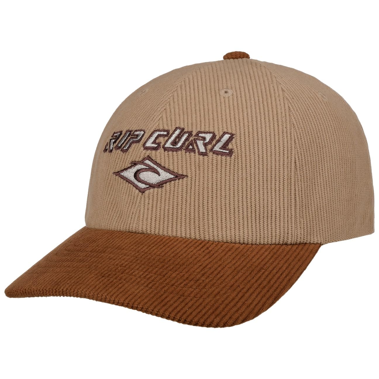 RIP CURL Diamond 2.0 Corduroy CapCurl Women/Men - Cap Baseball Metal Buckle, with Peak All-Season Spring Summer Autumn Winter - One Size Khaki