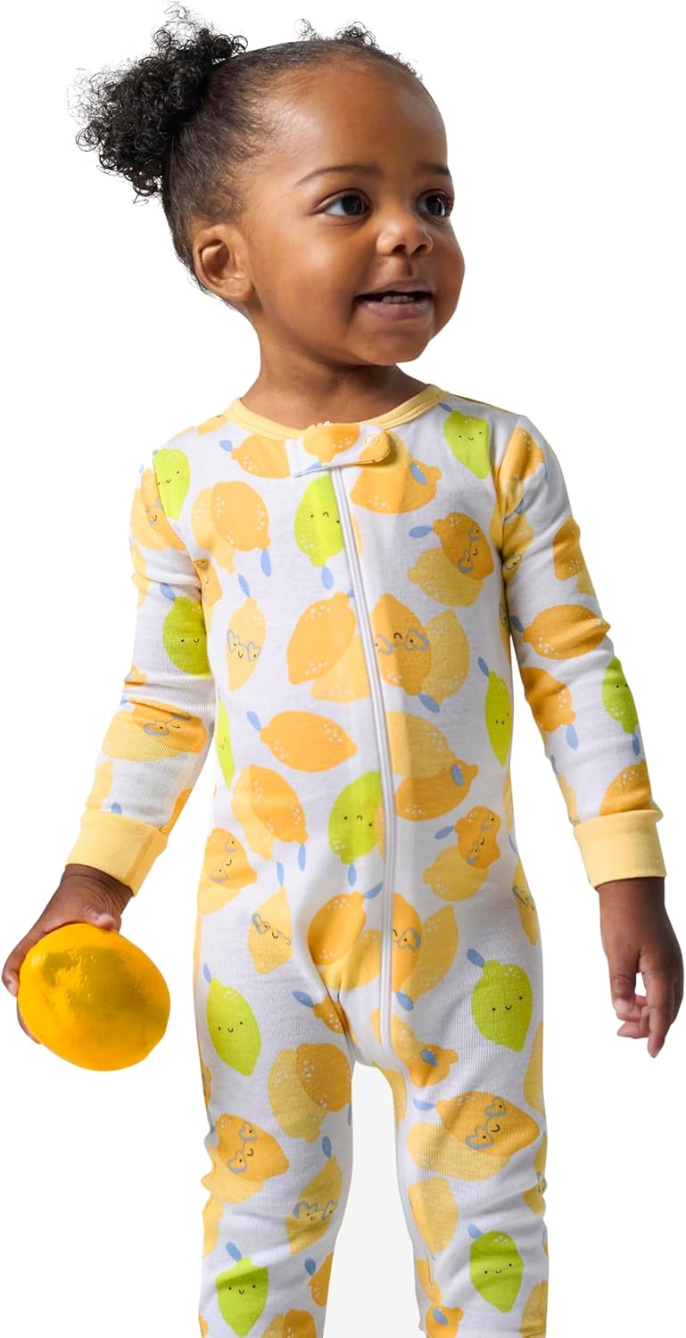 Onesies Brand Baby Girls’ 3-pack Snug Fit One-piece Cotton Pajamas - Image 2