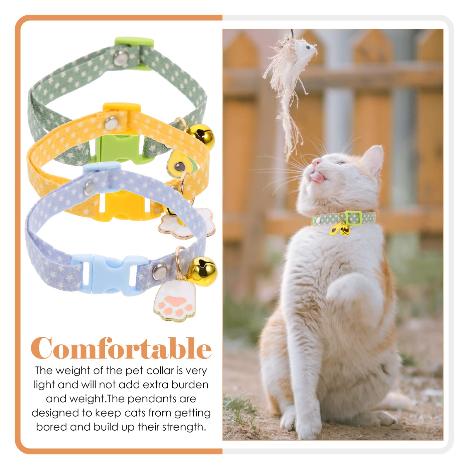 minkissy 12pièces Collier pour Chat avec Pendentif Avocat Kit De Coton Sécurisé pour Et Chiens Accessoires pour Animaux De Compagnie